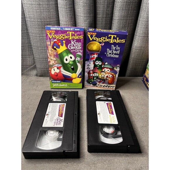 VeggieTales Series VCR VHS Tapes Lot Larry Boy Bob Madame Blueberry Silly Songs - Picture 3 of 10